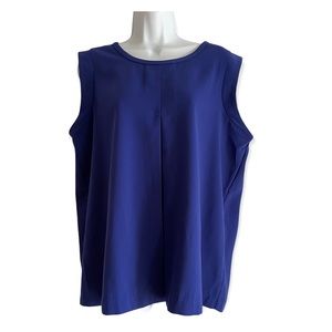 J. Crew Sleeveless Top Royal Blue Blouse Size 12